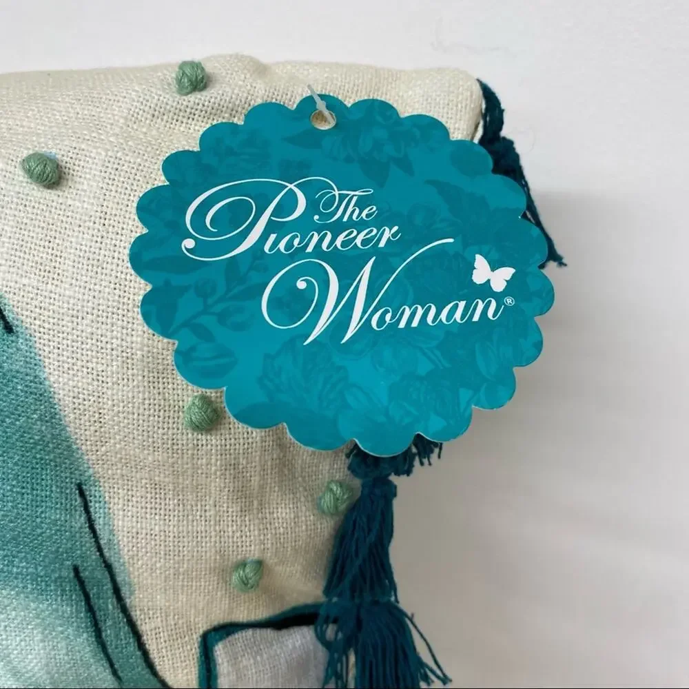 Pioneer Woman Charlie Pillow Fall Bassett Hound Dog Pumpkin Embroidered Decor